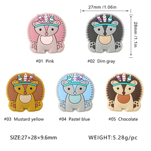 Kovict ลูกปัดซิลิโคนขายส่งสําหรับปากกา DIY ซิลิโคนลูกปัดโฟกัสทําพวงกุญแจเชือกเส้นเล็กที่กําหนดเองวัวตัวอักษรลูกปัดไม้ - Product Image 4