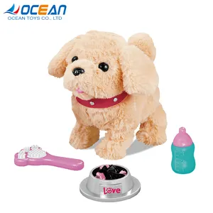宠物美容玩具套装磁性控制毛绒软玩具狗为孩子
