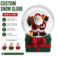 Fabricante de Globos de Nieve Personalizados Produce Globos de Nieve Navideños de Cristal con un Diámetro de 100 mm, Adorno para el Hogar