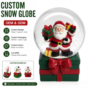 Fabricante de Globos de Nieve Personalizados Produce Globos de Nieve Navideños de Cristal con un Diámetro de 100 mm, Adorno para el Hogar - Product Image 1