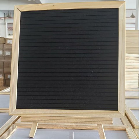 Felt Message Board with Decorative Table Board Modern Art Design 25.4x25.4cm Wooden Pine Frame Message Decoration