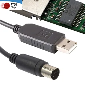 Personalizado FTDI FT232RL RS232 USB para 8 pinos MINI DIN Midi TTL cabo serial