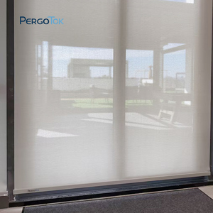 Lonas de <span class=keywords><strong>Lona</strong></span> PERGOTOK, Persianas Exteriores de Tela, Persianas de <span class=keywords><strong>Patio</strong></span> Exteriores, Persiana Enrollable Motorizada con Cremallera para Protección Solar - Product Image 1