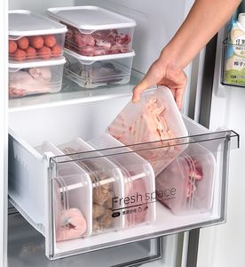 Contenedores Organizadores de nevera de plástico transparente XJH, contenedores de preparación de comida para llevar reutilizables aptos para microondas y lavavajillas para uso moderno en la <span class=keywords><strong>cocina</strong></span> - Product Image 3