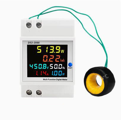 Contatore Di Energia Monofase, Contatore Elettrico Digitale AC 40 300v 100a Contatore Elettrico Monofase Wattmetro Su Guida Din Wattmetro Contatore Kwh Voltmetro Amperometro 92886025 - 6