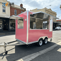 Remorque de restauration mobile Bqq Grill, remorque fumoir BBQ, camions et chariots de restauration pour steak, burger, hot-dog