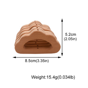 Massaggiagengive Naturale a Forma di Animale Carino in Legno Massello Puro per Sollievo Dolori Gengivali e Cura Orale del Neonato - Product Image 5