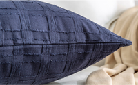 Housse de coussin carrée à carreaux tridimensionnels en fibre de polyester de couleur unie ; Coussin de canapé ; Coussin de fenêtre moderne et simple
