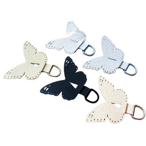 Junta de parche de correa de teléfono de acero inoxidable con forma de mariposa, piezas de correa de teléfono móvil ultrafinas, pieza de conexión de seguridad con cordón - Product Image 1
