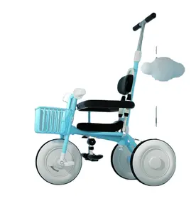 Il nuovo stile tricicli per bambini con manici a pressione sicuro per bambini 3 ruote pedale bici triciclo per bambini triciclo per bambini di vari colori