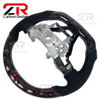 Volant de direction personnalisé en cuir véritable et fibre de carbone forgée avec affichage LED du régime moteur pour Honda Accord 10ème génération Sport