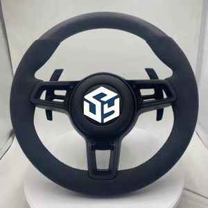 <span class=keywords><strong>Volante</strong></span> Deportivo de Cuero para Porsche Panamera Cayenne Macan 718 Boxster Cayman Taycan Carrera 996 911 981 957 958 991 Compatible - Product Image 1