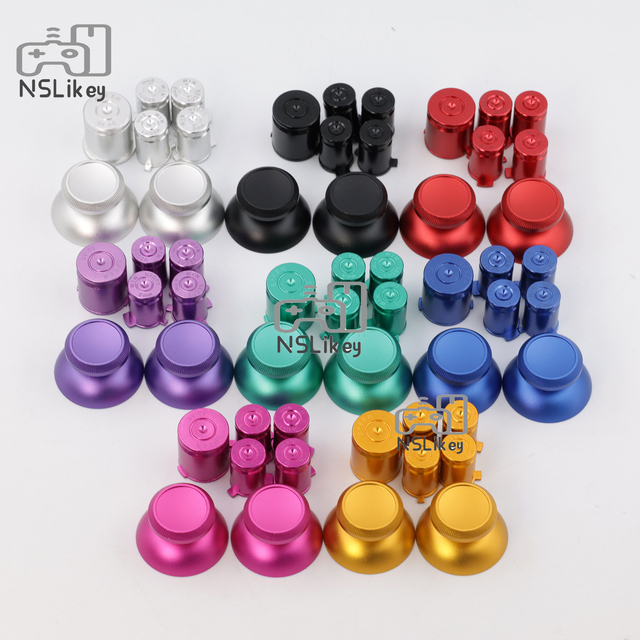 NSLikey Aluminium Metal Button for Xbox 360 Controller Thumbstick Joystick ABXY Dpad Button