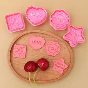 4 moules à biscuits en plastique 3D stéréo, écologiques, à pression manuelle, pour la cuisson, compatibles lave-vaisselle et micro-ondes - Product Image 4