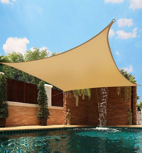 Dayanıklı HDPE Güneşlik Filesi %80 %95 Gölgelendirme Oranı Bahçe İçin 300gsm 320gsm 3*50m Kamp Örtüsü Bej Renkli Açık Hava Güneşlik Tentesi - Product Image 3