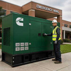 Generador Diésel Silencioso de Arranque Automático de 80 kVA, 64 kW, Refrigerado por Agua, Trifásico, 4BTA3.9-G11, con Motor Cummins, Weichai, Yuchai, Perkins - Product Image 3