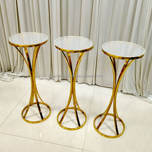 Exhibidores de Flores Pequeños de Metal Dorado FURUN para Bodas, Plataforma Pequeña para Exhibición, Suministros de Decoración para Bodas y Hogar - Product Image 3