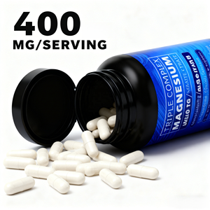 Complejo Triple <span class=keywords><strong>de</strong></span> <span class=keywords><strong>Magnesio</strong></span> 300mg, Cápsulas <span class=keywords><strong>de</strong></span> Glicinato, Malato y <span class=keywords><strong>Citrato</strong></span>, Proporciona Energía, 60 Cápsulas/Botella para Adultos, 2 Cápsulas por Dosis - Product Image 2