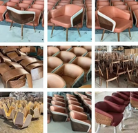JP Vente en gros d'usine Tabouret de restaurant de loisirs nordiques pour la maison Chaise en bois massif Chaise de salon en cuir à dossier souple Chaise de café