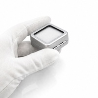 Boîte de présentation de pierres précieuses en métal personnalisée avec fenêtre transparente, étui pour pierres en vrac, noir, bronze, argent, avec tampon en coton, pour rangement de bijoux