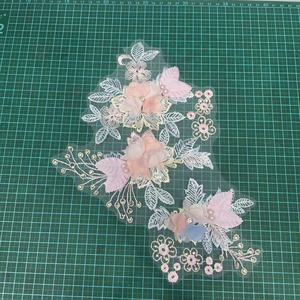 Трехмерная вышивка, стразы, термоклеевые аппликации в виде цветов - Product Image 5