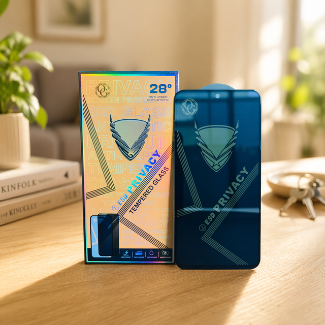 Hot Sell OG ESD Anti Static Privacy Screen Protector 9H 28° Anti Peep Unbreakable Tempered Glass Film for iPhone Samsung