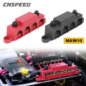 Cnspeed Busbar M8 M10 High Current Terminal Studs 4 Stud Distribution Block For Rv Marine <b>Electrical</b> Systems - Product Image 3
