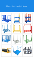 Étagère de rangement en acier à 5 niveaux, durable, empilable, pliable, à roulettes, pour entrepôt frigorifique, garage, stockage de pneus, avec protection antirouille