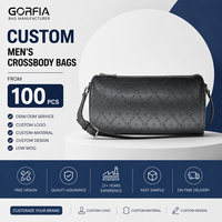 Nouveau Sac Bandoulière Cylindrique pour Homme 2026 en Cuir PU, Sac à Bandoulière Élégant avec Fermeture Éclair Intégrale et Sangle Fine Réglable, Personnalisable OEM ODM