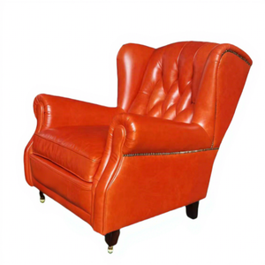 Sillón Chesterfield OEM <span class=keywords><strong>DOM</strong></span> <span class=keywords><strong>de</strong></span> Mediados <span class=keywords><strong>de</strong></span> Siglo, Cuero Genuino, Estilo Antiguo, Lujoso, para Sala <span class=keywords><strong>de</strong></span> Estar, Comedor, Plegable, para Dormitorio, Apartamento, Hotel - Product Image 6