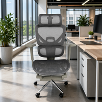 Chaise de bureau de direction moderne et réglable avec appui-tête, structure en acier chromé, haute élasticité, pour bureau à domicile