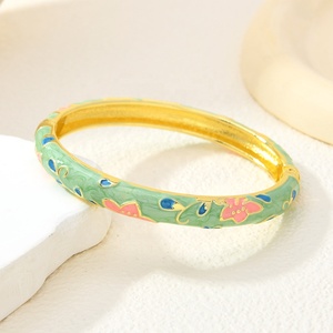 Bracelets tendance style rétro chinois en émail ouvert et fil de soie, inspirés de la mode, vente en gros d'usine - Product Image 5