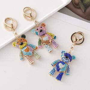 Fashion Diamond Bear Animal Bag Keychain Colorful Rhinestone Cute Bear <b>Key</b> <b>Chain</b> for Women Gift Bag Accessories <b>Key</b> <b>Chains</b> - Product Image 1