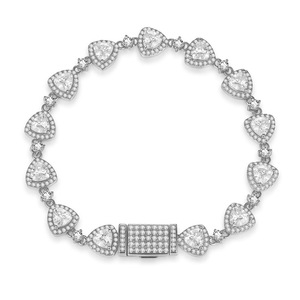 18k gold plated moissanite luxury geometric tennis <b>bracelet</b> baguette cut unisex jewelry prong setting wedding <b>bracelet</b> - Product Image 2