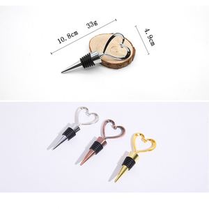 Tapón de Vino de Aleación de Zinc con Diseño de Corazón, Tapón Metálico Premium para Botellas de Vino Tinto, para la Preservación del Vino - Product Image 3