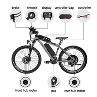Kit de conversion de vélo électrique VTT à assistance au pédalage UKC1 36V 48V 250W, moteur de moyeu de roue arrière, 16-29 700CC