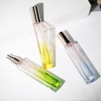 Flacon pulvérisateur vide LZ Pack 10 ml, mini, petit, dégradé, pour recharge de parfum, atomiseur testeur, en verre carré avec pompe