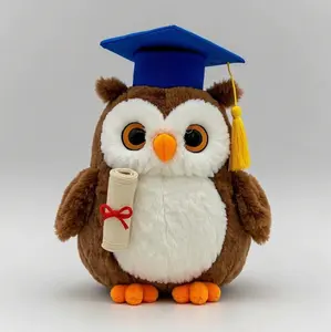 Cadeau souvenir de remise des diplômes hibou en peluche personnalisé avec <span class=keywords><strong>chapeau</strong></span> et <span class=keywords><strong>diplôme</strong></span> - Product Image 5