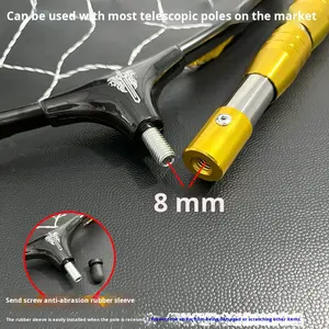 Filets de pêche en alliage d'aluminium en gros, équipement de pêche pour gros poissons, anti-accrochage, séchage rapide, design approfondi, accessoires de pêche - Product Image 3