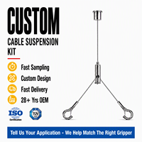 Kits de suspension de câbles personnalisables et réglables, crochets de câble en Y en laiton et acier inoxydable pour l'agencement des panneaux LED