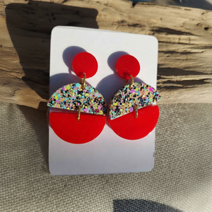 Pendientes de Resina Bordados a Mano, Joyería de Moda de Acero Inoxidable para Mujeres y Niñas, Estilo Clásico para Bodas, Alta Calidad - Product Image 1