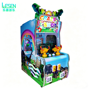 Macchina Arcade Sparatutto ad Acqua per 2 Giocatori Crazy Shot, Gioco Sparatutto a Moneta per Bambini con LED per Locali Commerciali Indoor - Product Image 1