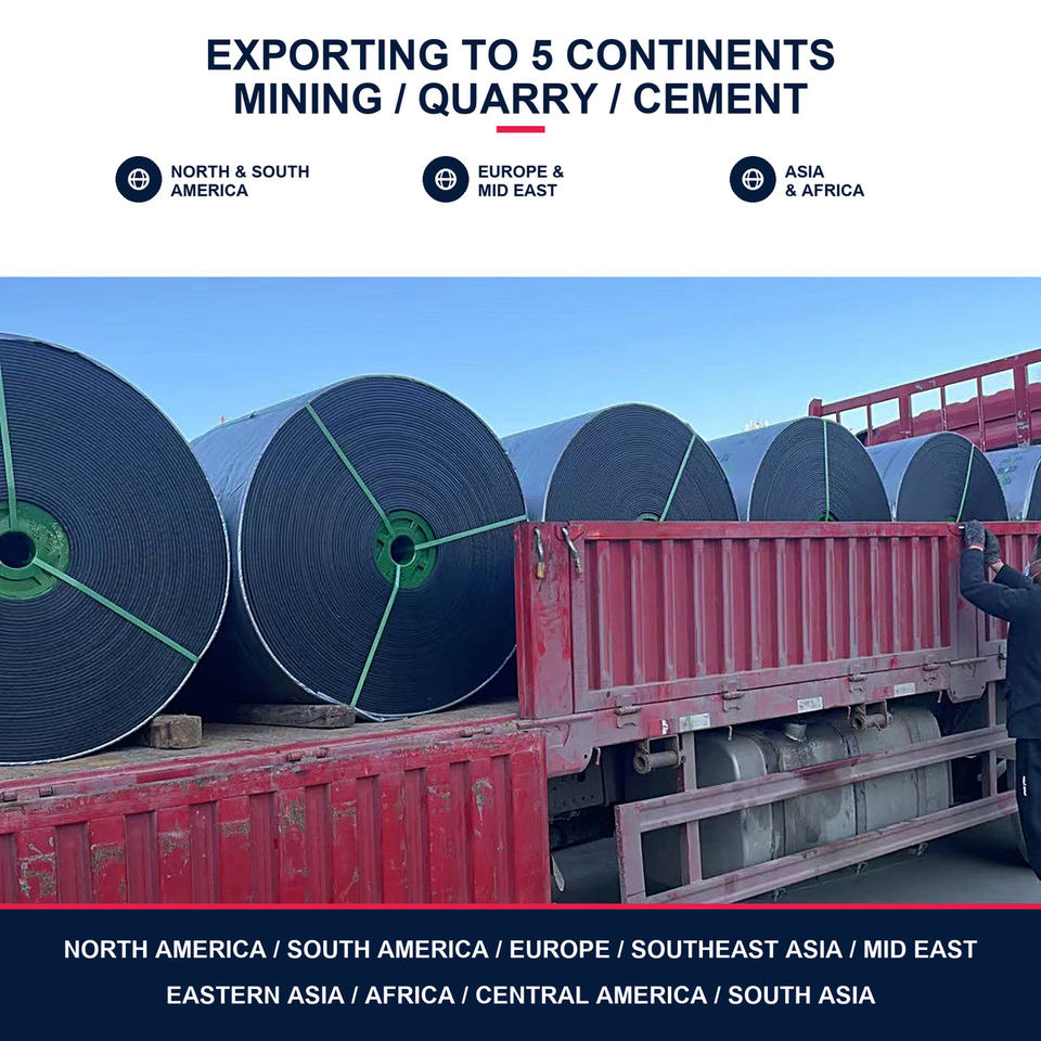 Oil Resistant Conveyor Belt Rubber Multi Ply Belting for Large Capacity ...