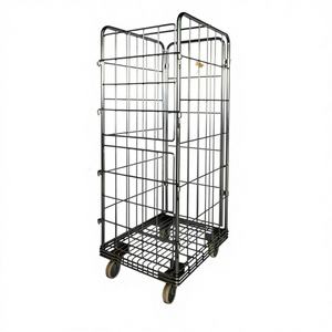 Carro <span class=keywords><strong>de</strong></span> Acero Resistente para Uso Industrial, Capacidad <span class=keywords><strong>de</strong></span> 500 kg, Totalmente Cerrado, Diseño para Logística, Almacén y Lavandería, Proveedor ODM/OEM - Product Image 1