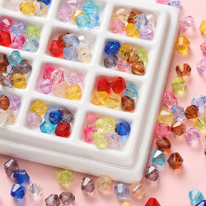 Perles acryliques multicolores facettées 6 mm pour la création de bijoux, kit de bricolage, accessoires de perles en vrac - Product Image 4