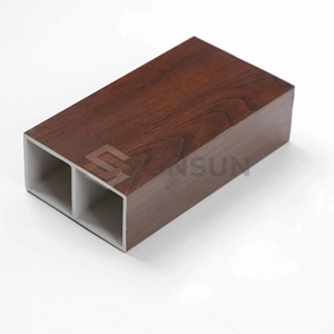 ONSUN Colonne carrée creuse en WPC étanche pour l'intérieur avec plafond en grain de bois et tube en bois - Product Image 2