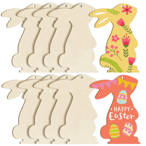 Pendentifs décoratifs DIY pour Halloween, Noël et autres fêtes, pièces en bois vierges mignonnes et durables pour enfants, à griffonner, pour l'intérieur - Product Image 4