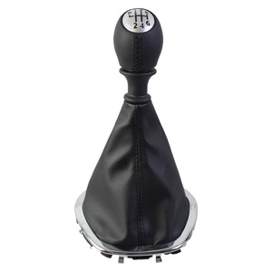 Car Gear <b>Shift</b> <b>Knob</b> For Renault Trafic 3II Vivaro 2014-2023 Black Leather Ergonomic Design Matte Electroplated Set - Product Image 3
