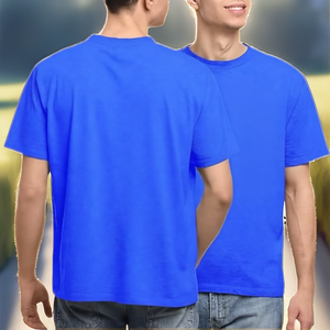 T-shirts blancs unis pour hommes en jersey 100% coton, manches courtes, col rond, tailles S à 5XL, design personnalisé, logo OEM - Product Image 2