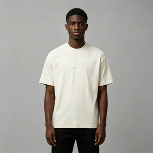 Camiseta <span class=keywords><strong>de</strong></span> algodón orgánico peinado puro <span class=keywords><strong>de</strong></span> 280g 320 gsm, <span class=keywords><strong>de</strong></span> corte regular, con estampado <span class=keywords><strong>de</strong></span> letras <span class=keywords><strong>en</strong></span> relieve, estilo streetwear, al por mayor, camiseta lisa. - Product Image 2